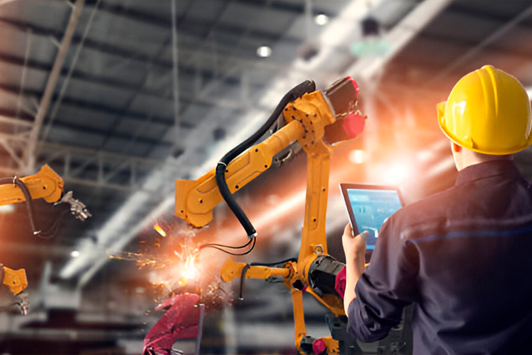 Engineer see reapired machine web enhanced